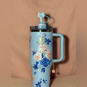 Stanley X loveShack 40 oz Quencher -limited edition floral bleu gold pink